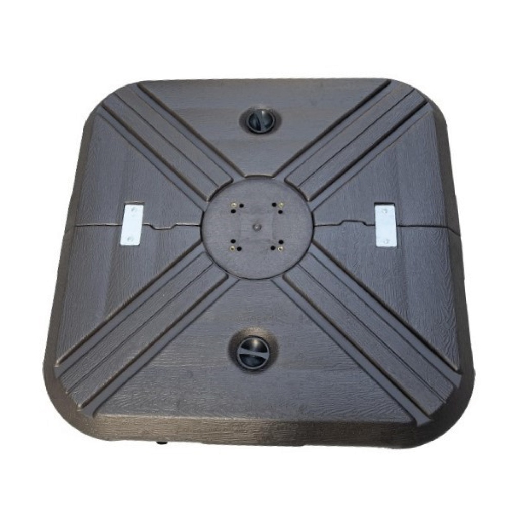 Quitasol cuadrado blanco 3x3m + Base quitasol 130L