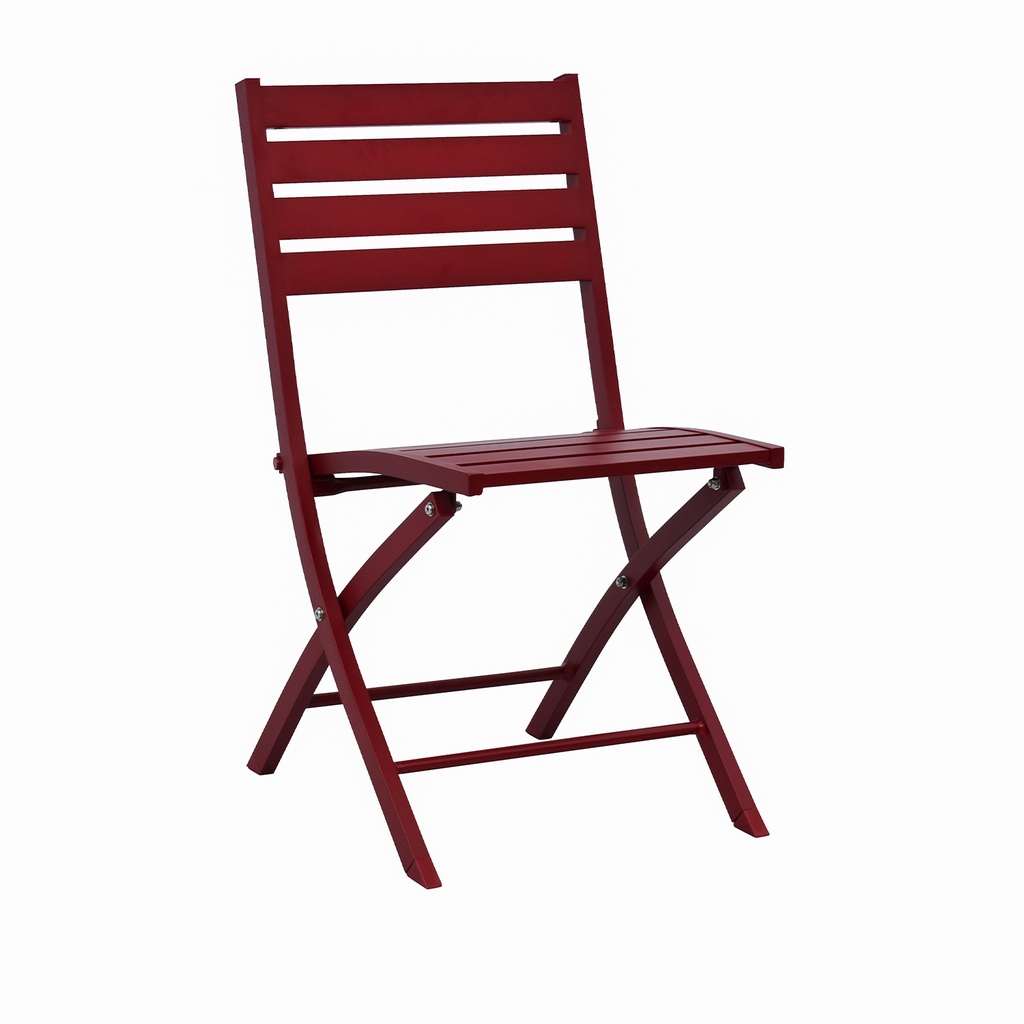 Comedor Terraza aluminio 2 sillas rojo