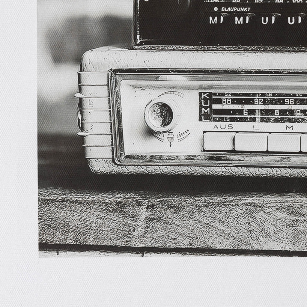 Canvas B&W retro 2 35x5cm