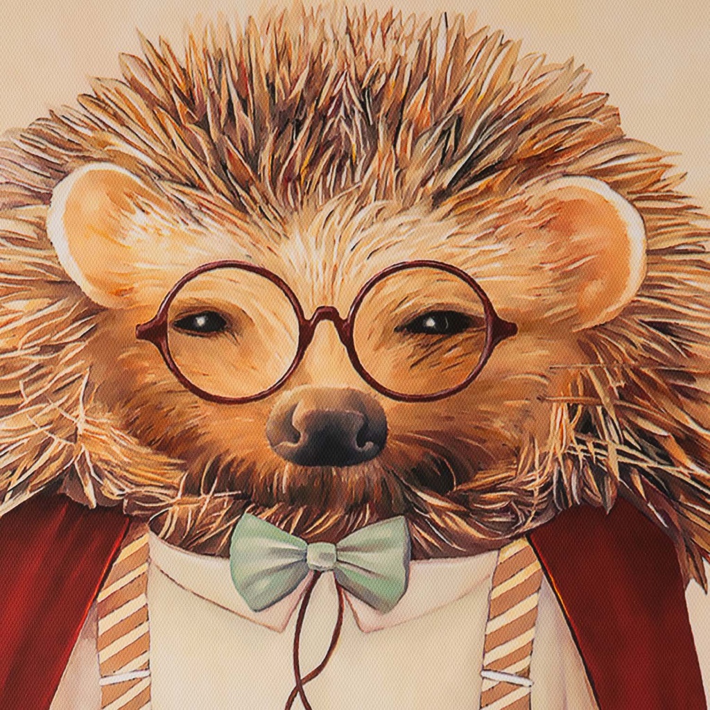 Canvas hedgehog 30x40cm