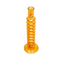 Candelabro vidrio naranjo 26cm