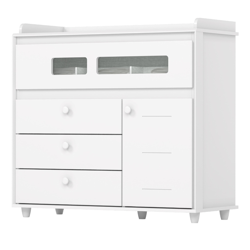 Cómoda acuarela 4 cajones 1 puerta