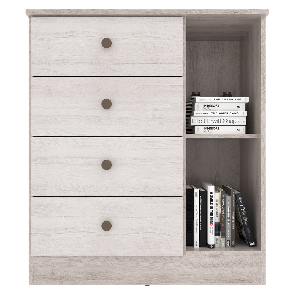 Cómoda Lisboa 1 Puerta 4 Cajones 80cm