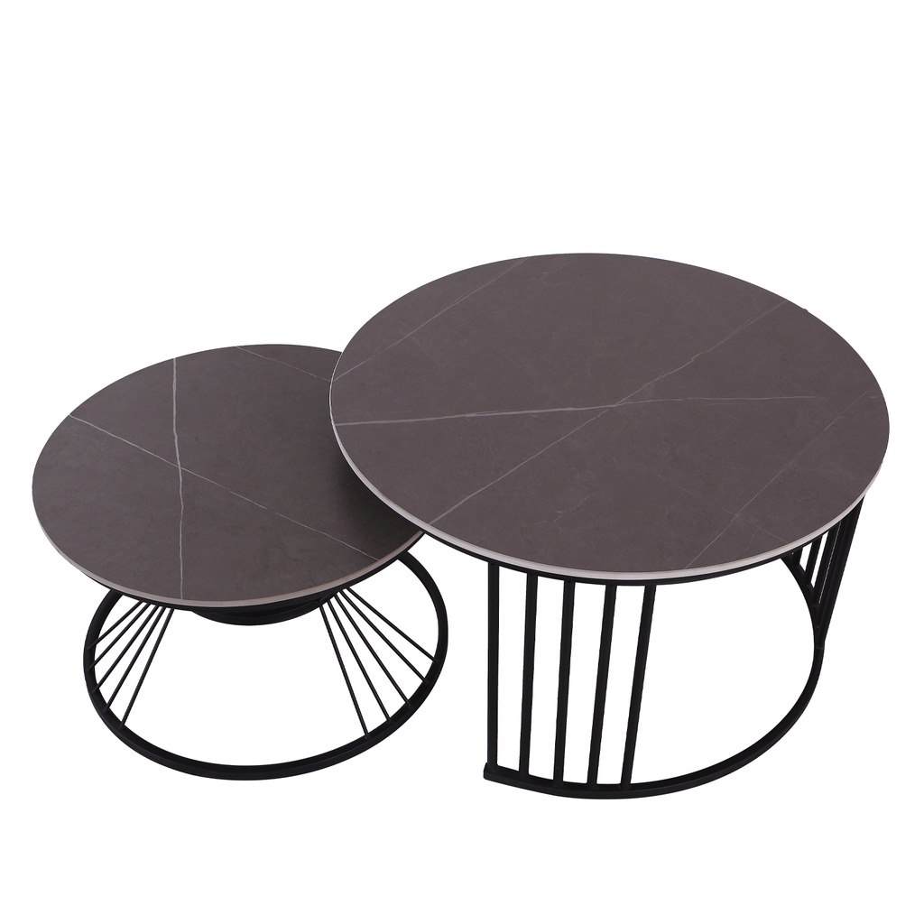 Mesa centro Ferrara set de 2 gris