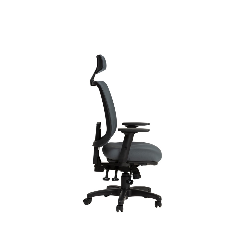 Silla oficina alta Saga gris