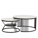 Mesa centro Ferrara set de 2 blanco