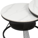 Mesa centro Ferrara set de 2 blanco