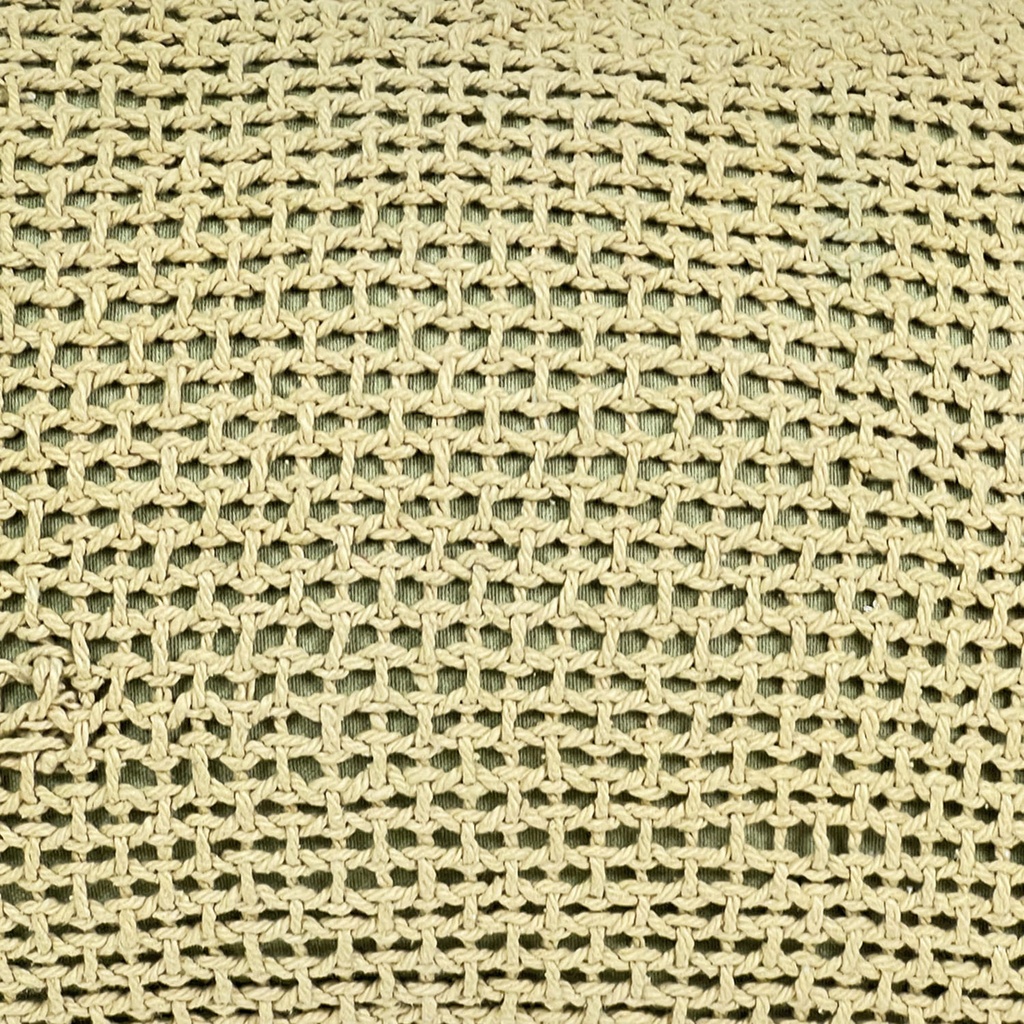 Cojín tejido flecos verde 30x50cm