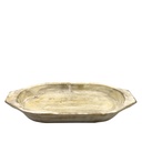 Ensaladera madera blanca 33x15x5cm