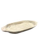 Ensaladera madera blanca 42x21x5cm