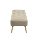 Banqueta Francesa Velvet Beige