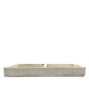 Plato doble madera blanco 30x15x3,5cm  