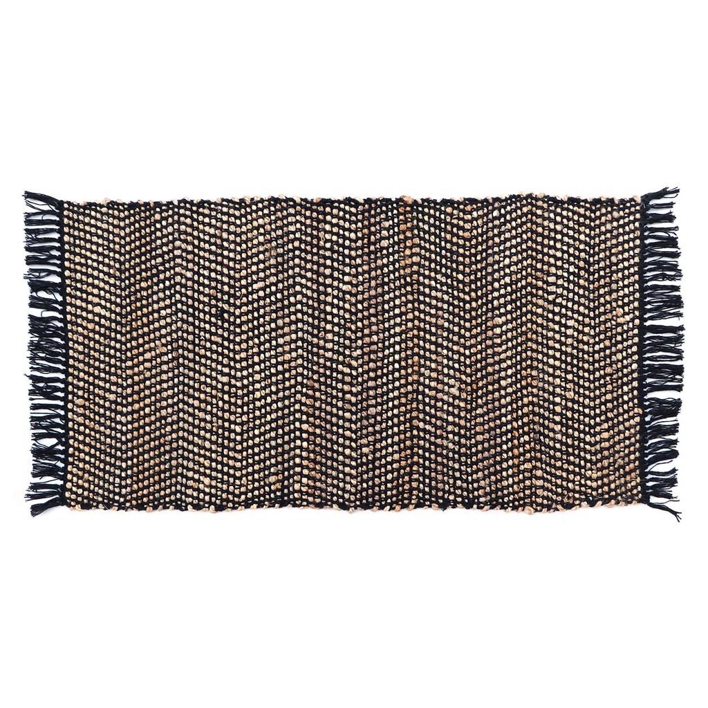 Alfombra yute flecos 70x140cm