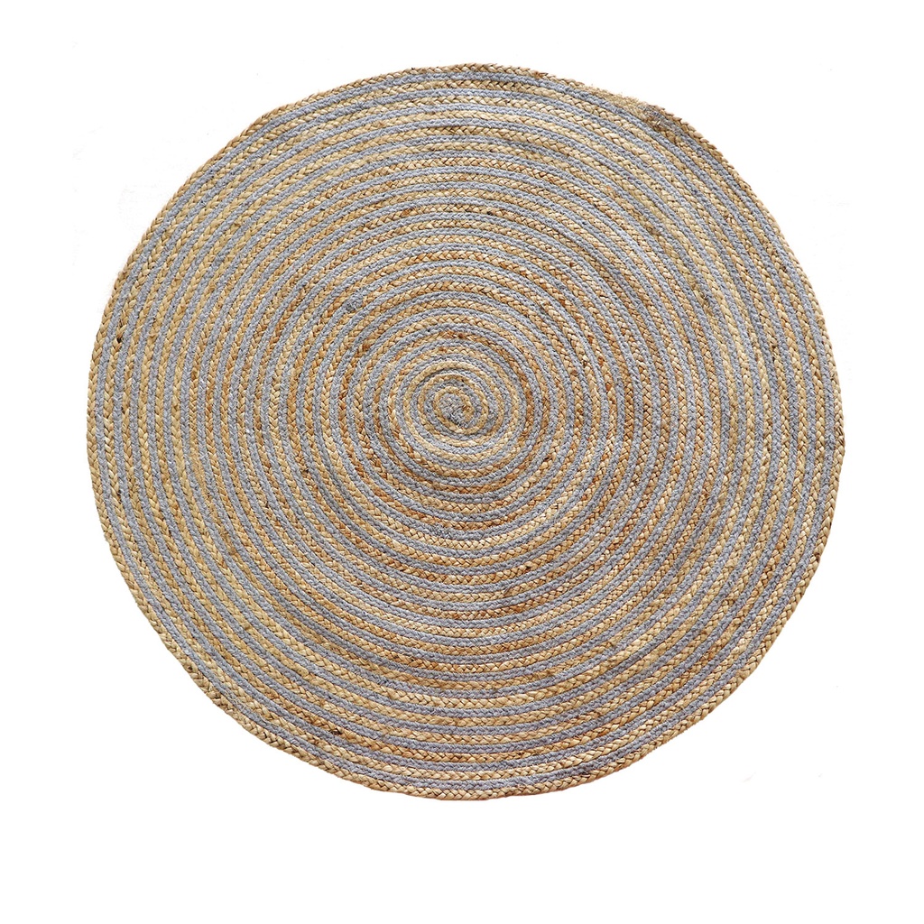 Alfombra living yute circular nat/algod 90cm