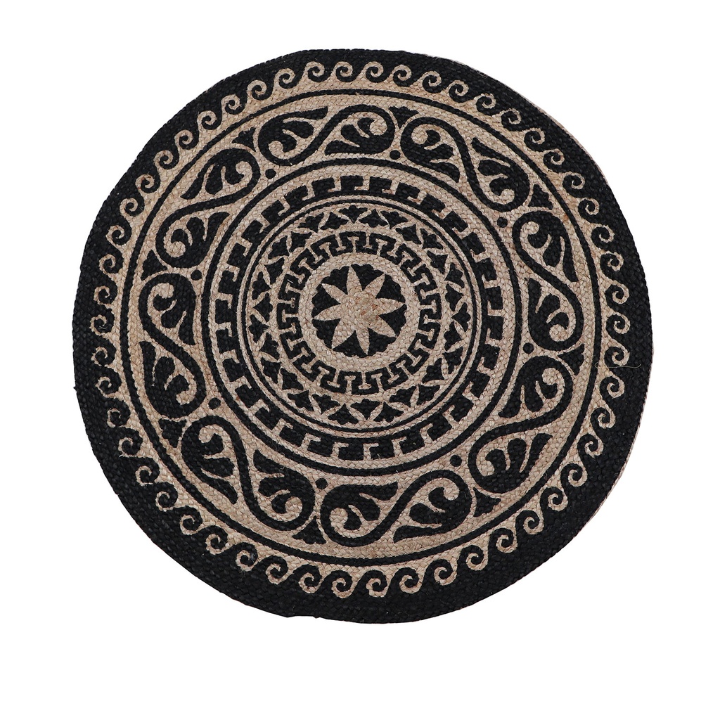 Alfombra yute black 90cm