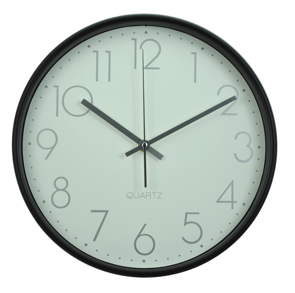 Reloj moderno negro 30cm