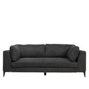 Sofá 3 cuerpos Alara gris oscuro
