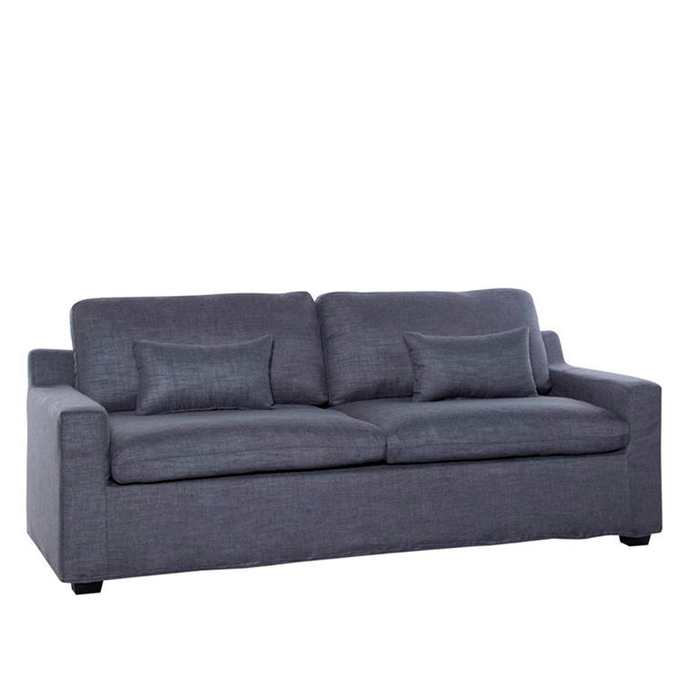Sofá 3 cuerpos Lazy gris oscuro