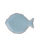 Plato cerámica pescado celeste 21.5cm