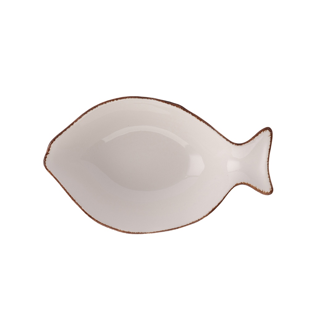 Pocillo cerámica pescado blanco 16.5cm