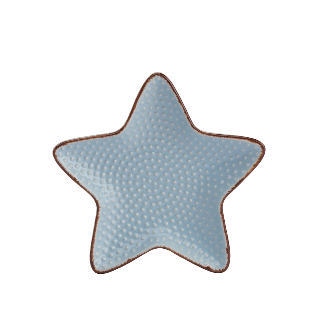 Pocillo cerámica estrella celeste 11cm