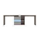Escritorio Doble Levis 238x55x77 gris