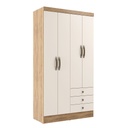 Closet 4 puertas Londres Nogueira/Off white