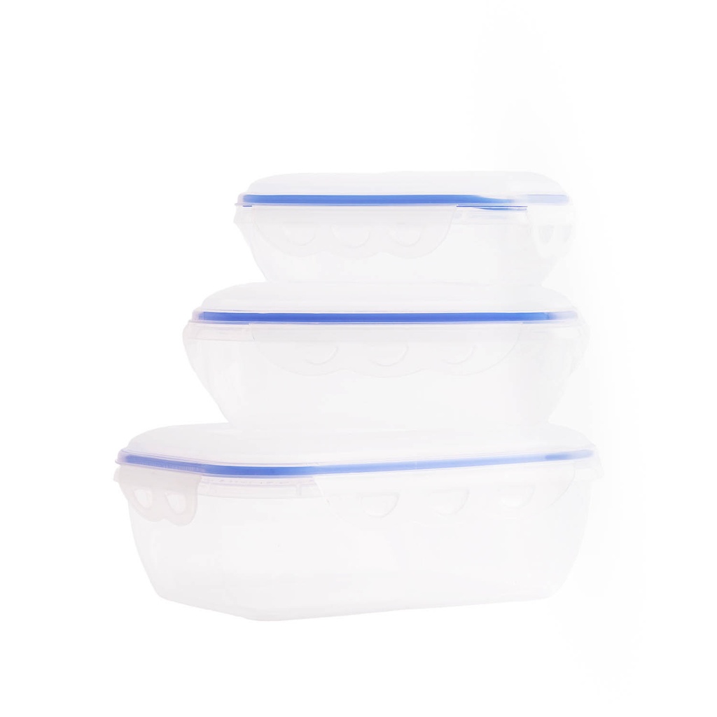 Contenedor rectangular 3 piezas