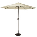 Quitasol redondo blanco 2,7m + base redonda