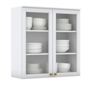 [230018949] Aéreo cocina Americana blanco 2 puertas vidrio 80cm