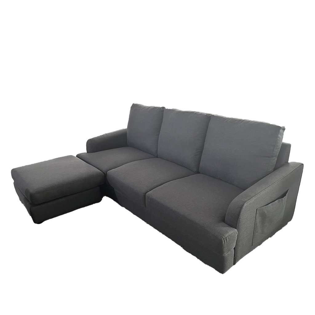 Sofá seccional Mauricio gris oscuro