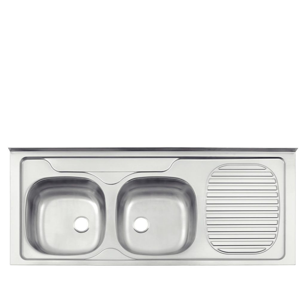 Lavaplatos Doble de Acero Inoxidable PP 120x5