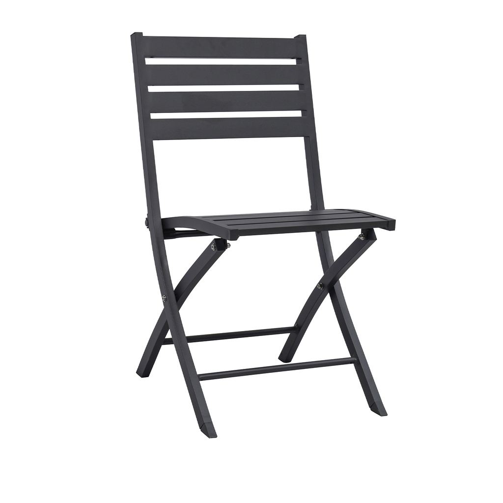 Silla Terraza plegable negra alto 82 cm
