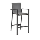 Silla Bar Terraza 56X66X105 padded gris Lucca