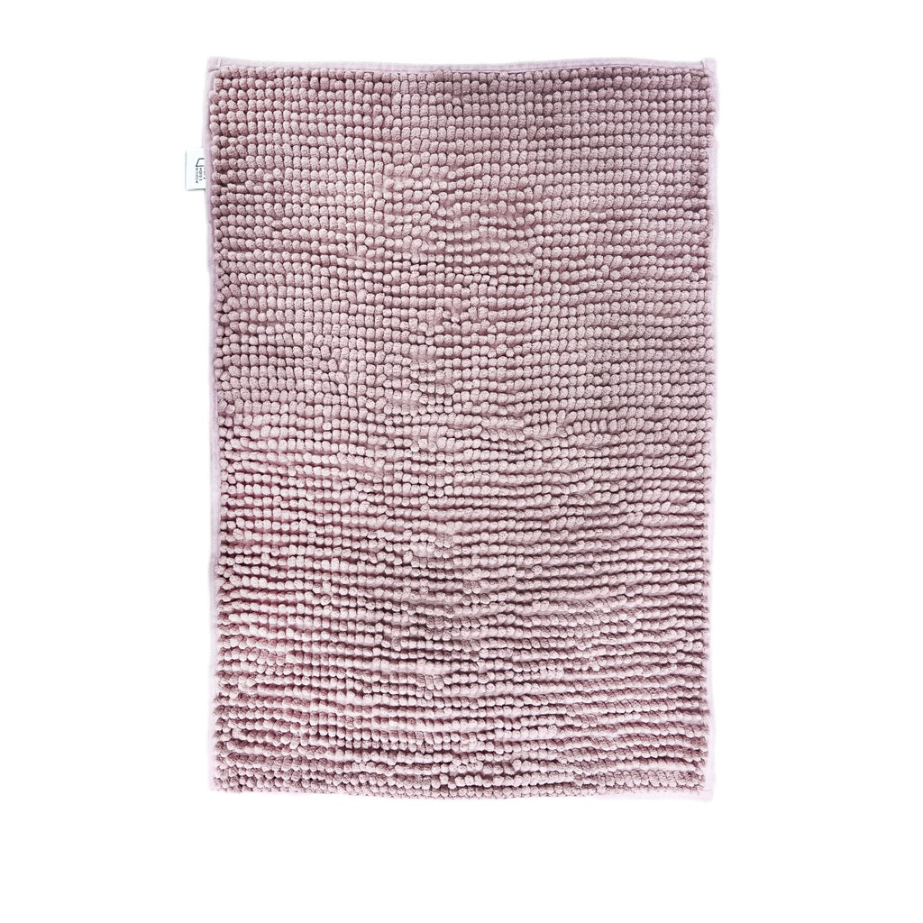 Piso de baño shaggy rosado 45x70