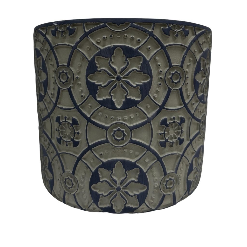 Macetero cerámica 12cm cemento Marrakech