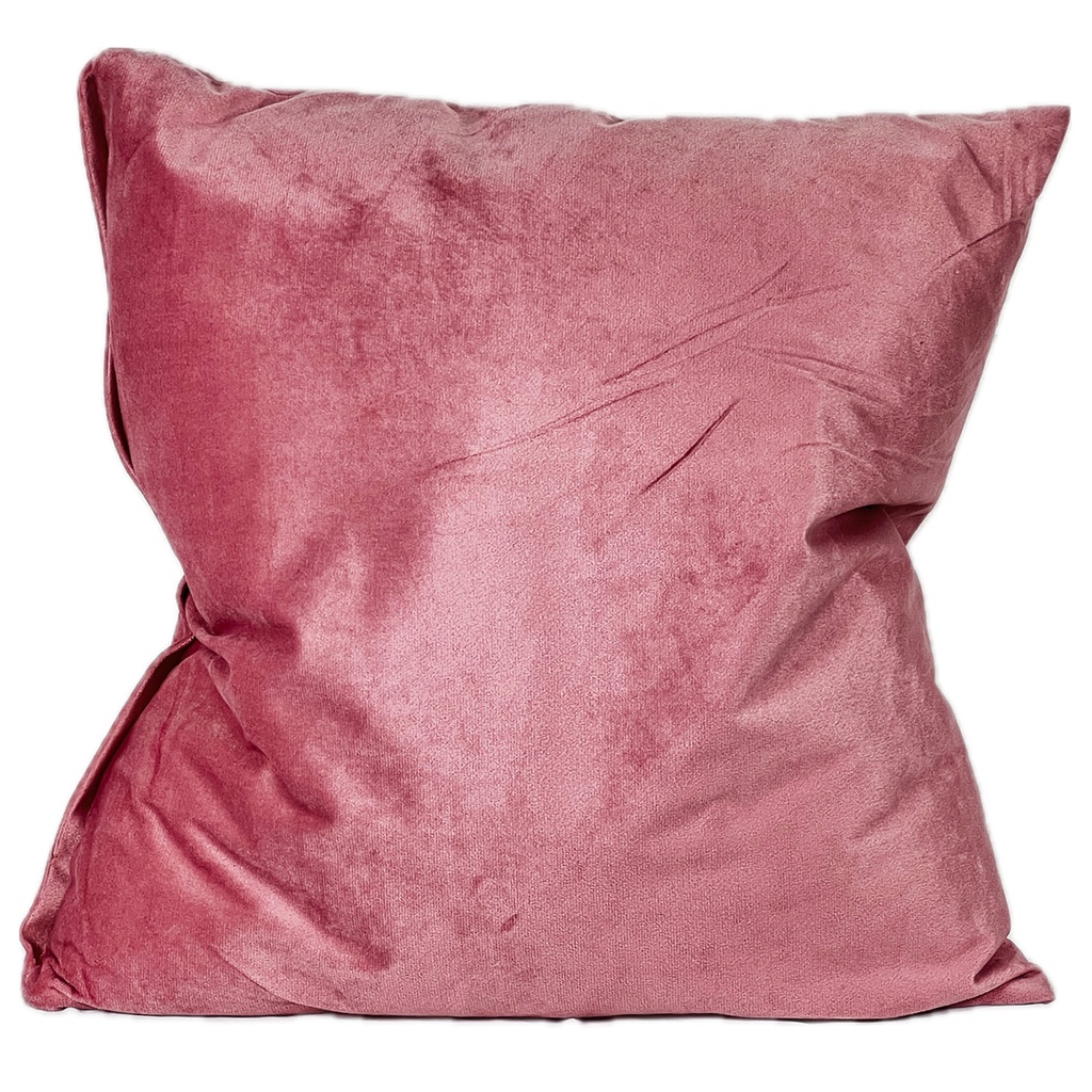 Cojín velvet palo rosa 45x45cm