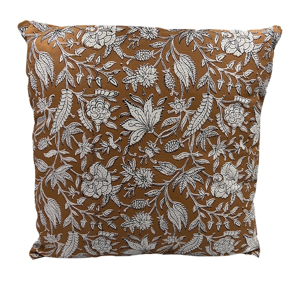 Cojín print flor ocre 45x45cm