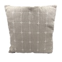 Cojín 45x45cm cuadricula beige  