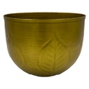 Macetero dorado hojas 18cm