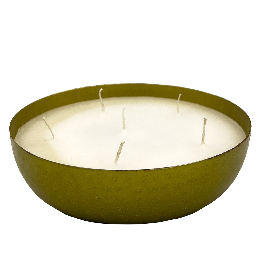 Vela con bowl dorado 20cm