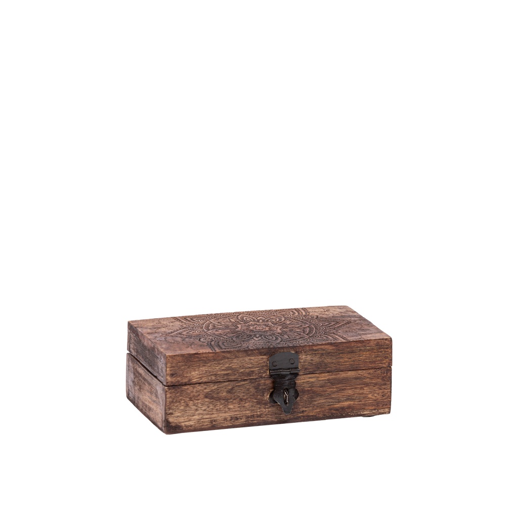 Caja madera oscura 18x10x6cm