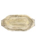 Ensaladera madera blanca 33x15x5cm