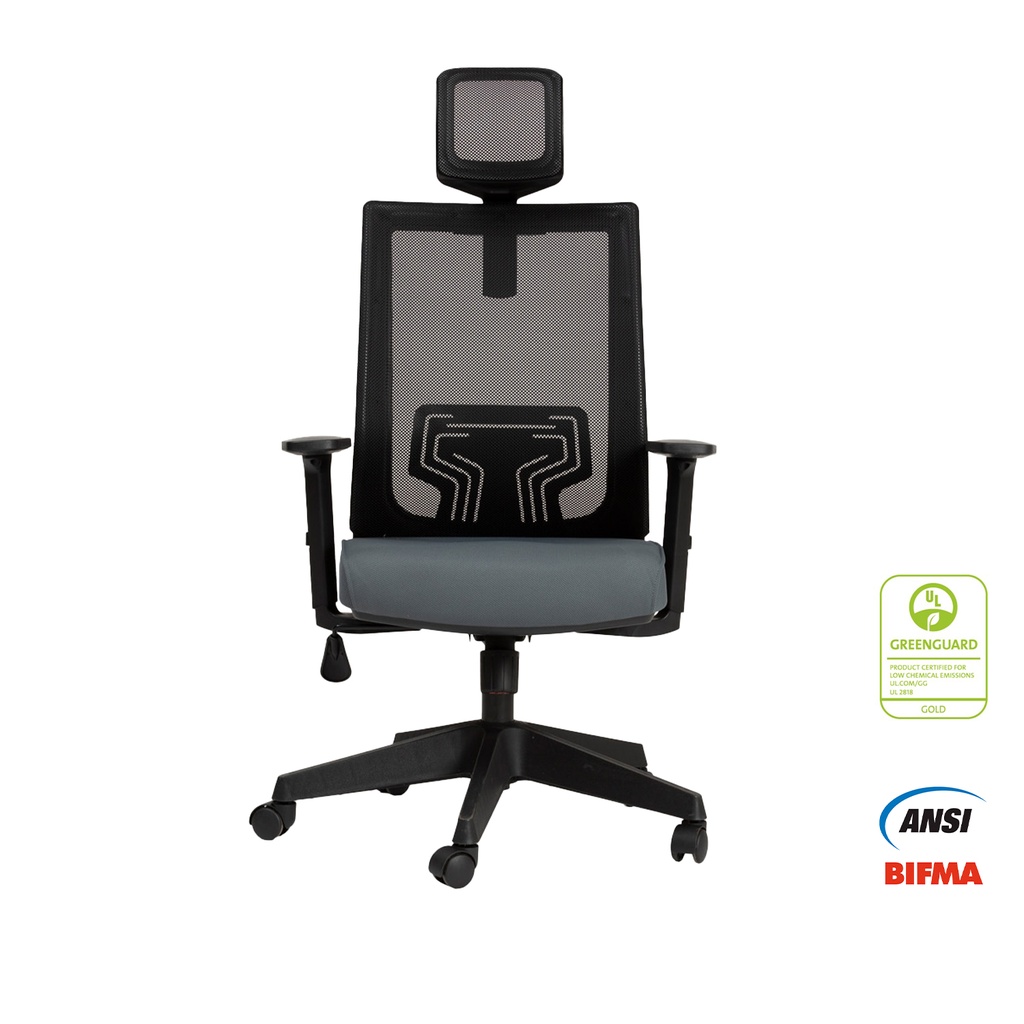 Silla oficina alta Nez gris