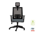 Silla oficina alta Nez gris