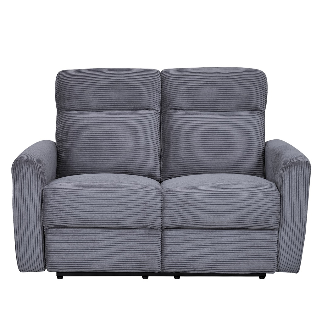 Sofá reclinable 2 cuerpos Milán gris oscuro