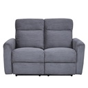 Sofá reclinable 2 cuerpos Milán gris oscuro