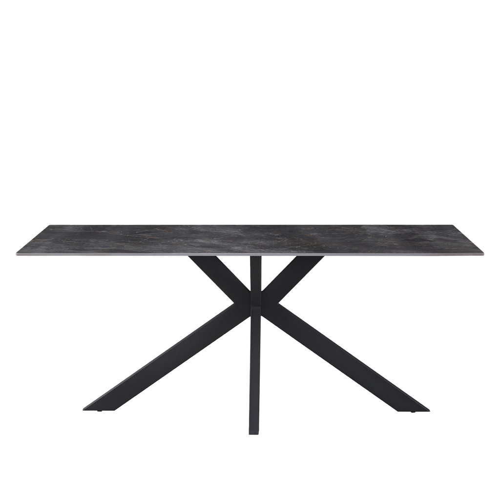 Mesa comedor 6 puestos Verona negro 