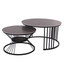 Mesa centro Ferrara set de 2 gris