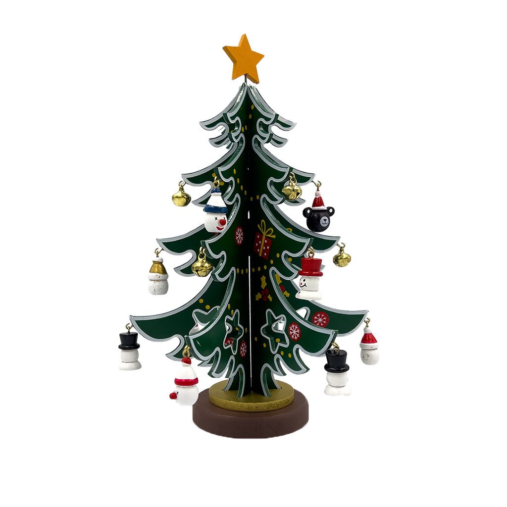 Árbol navidad 23cm decorativo madera
